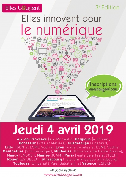 RDV le 4 avril pour la journée Elles innovent pour le Numérique, en Alsace et dans de nombreuses délégations régionales d'Elles Bougent
