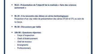  « Faire des Sciences Autrement » : valorisation des filières STI 2D et STL par le rectorat de Paris