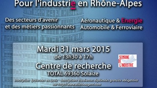 Semaine de l'industrie: Visite du centre de recherche TOTAL de Solaize, au sud de Lyon, 16h.