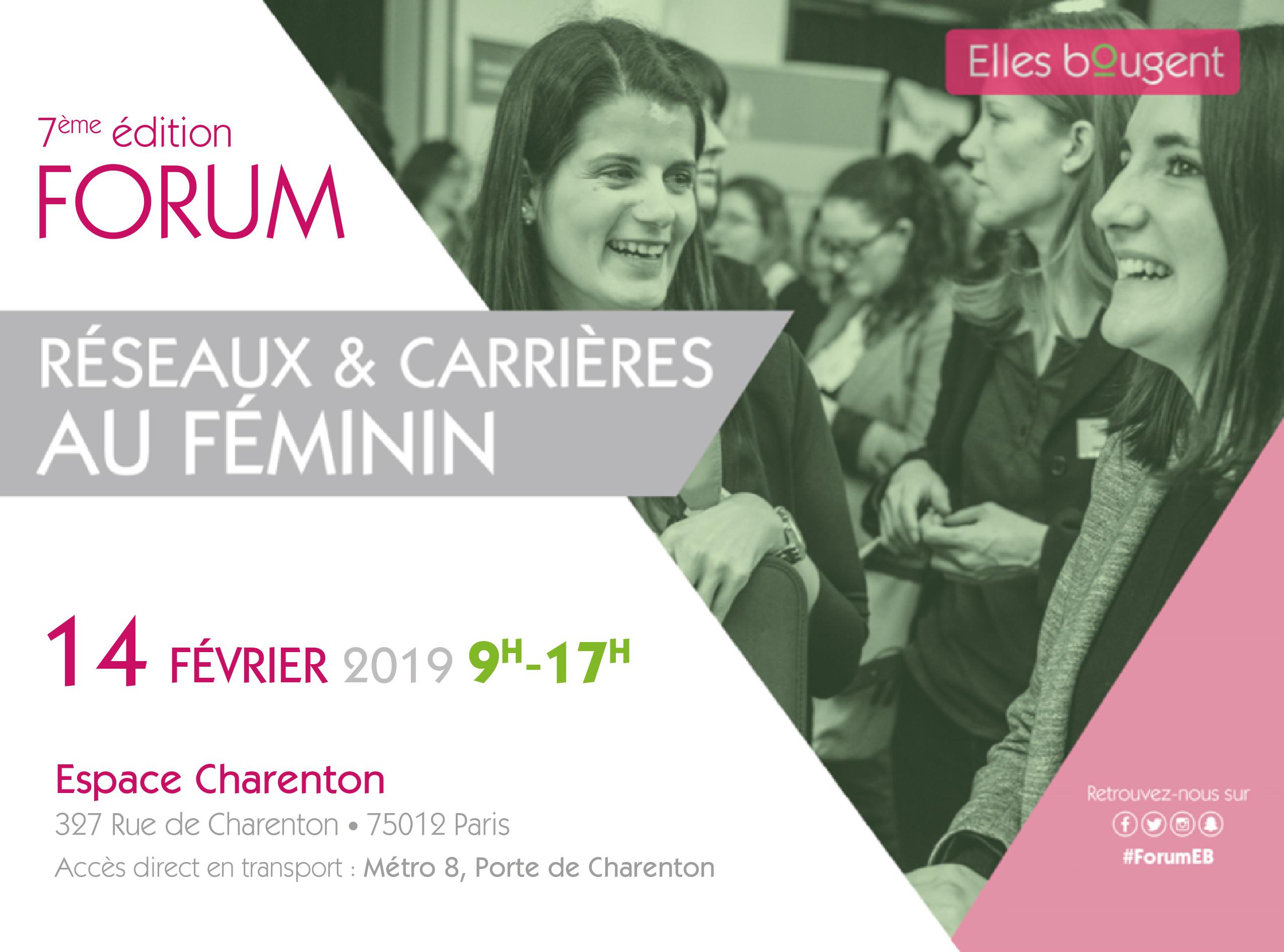 Forum Réseaux et Carrières au féminin 2018 avec Elles Bougent et ses partenaires