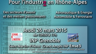 Elles bougent pour l'Industrie en Rhône-Alpes les 26 et 31 mars