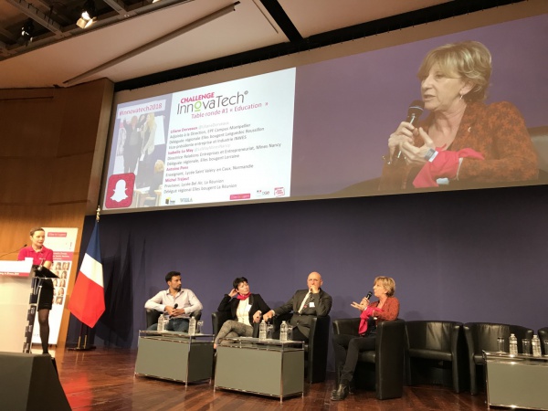 Table ronde Education pendant la finale du challenge InnovaTech 2018 avec Elles Bougent