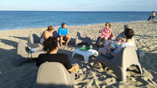 Apéro sur la plage avec les déléguées régionaux Elles Bougent au séminaire 2018
