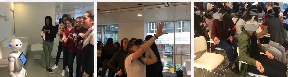 Ateliers proposés aux collégiennes franciliennes lors de l'événement Girls in Tech pendant la semaine de l'industrie 2019