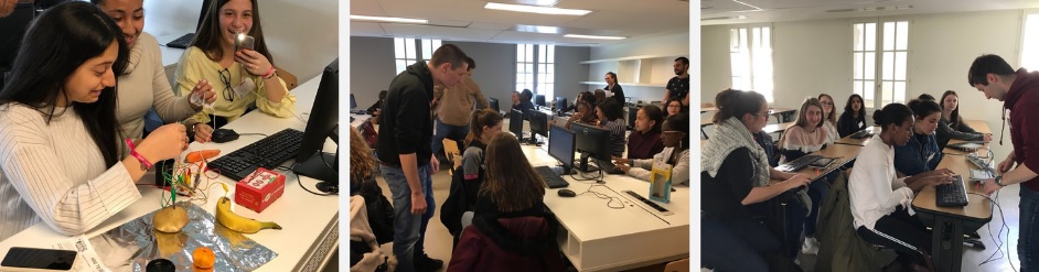 Les ateliers de codage Makey Makey, HTLM et Rasperry lors de la journée Elles innovent pour le numérique en Ile-de-France