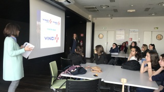 Visite du Duplex de l'A86 avec des collégiennes de Rueil-Malmaison