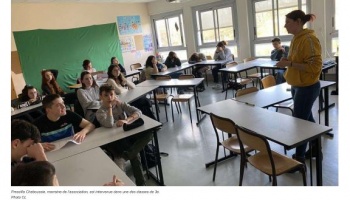 Intervention au Collége André Malraux à Baignes 