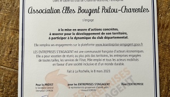 Signature de partenariat avec le club les Entreprises s'engagent de la Charente Maritime