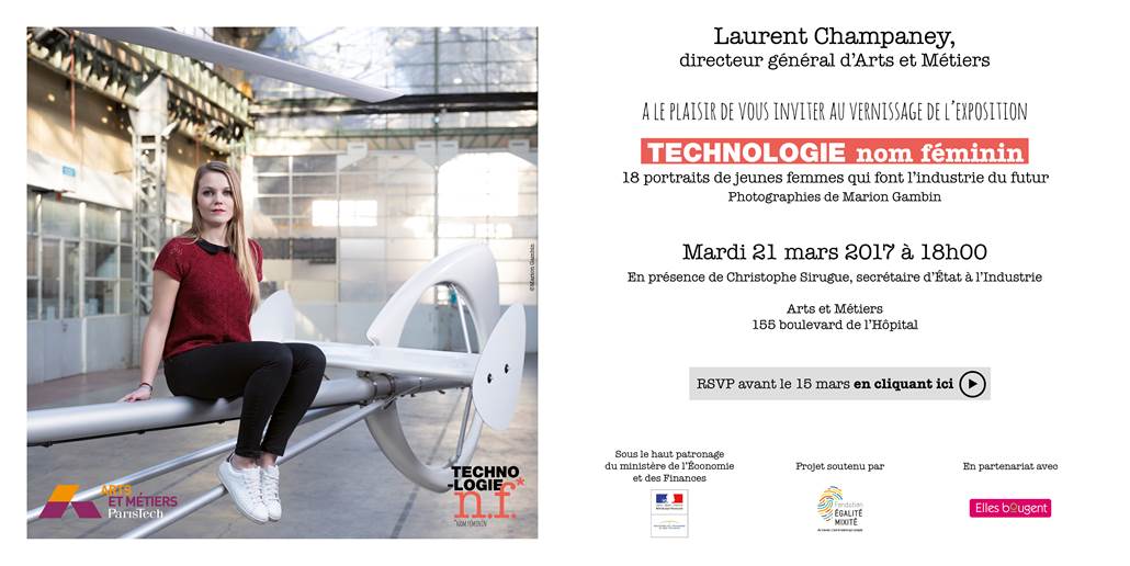 Vernissage Technologie nom féminin Arts et Métiers le 21 mars