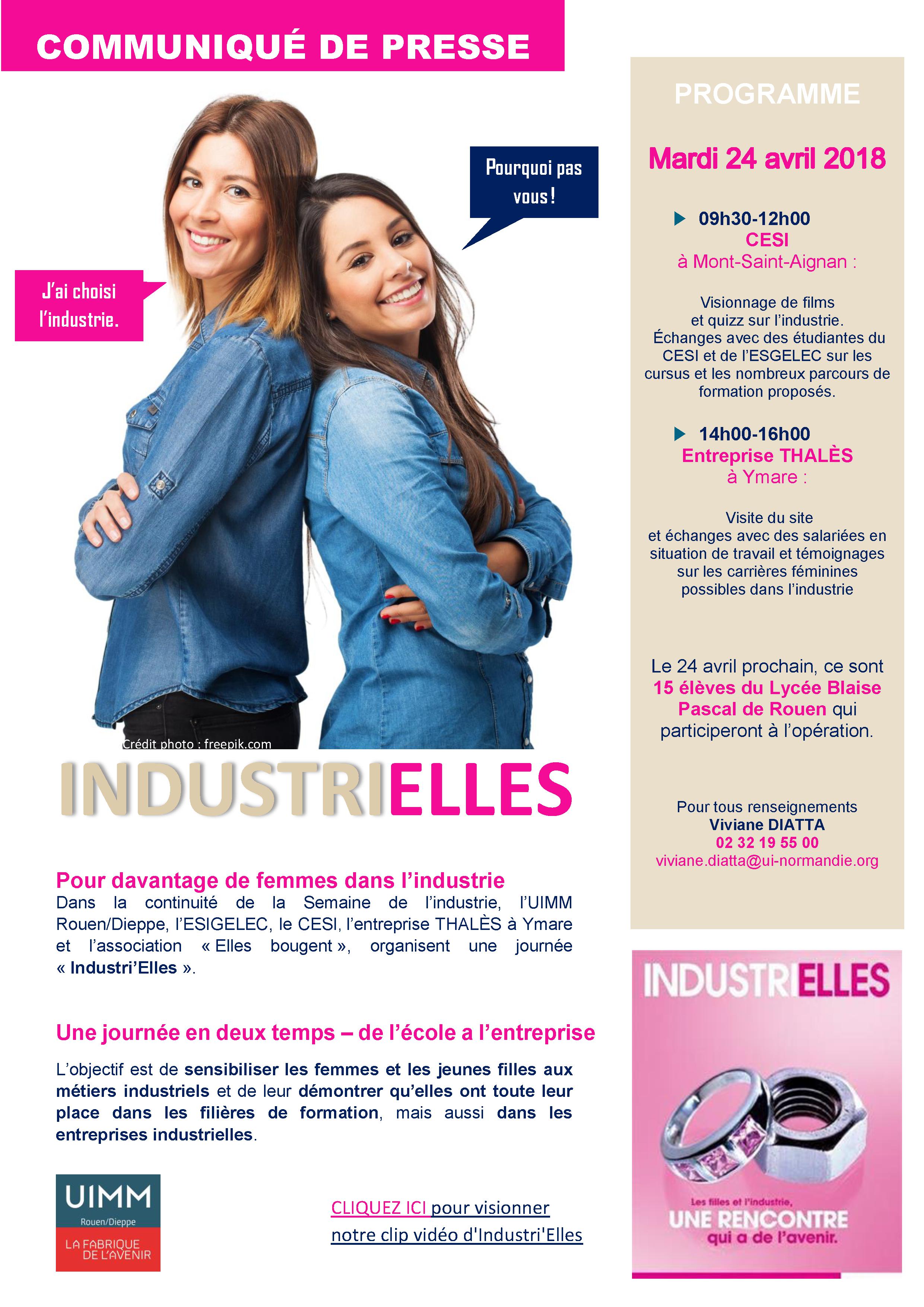 Industr'Elles en Normandie avec Elles Bougent et ses partenaires