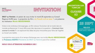 Invitation SNCF au féminin au CONSEIL REGIONAL AURA