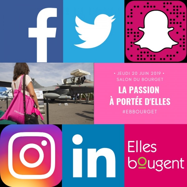 La passion à portée d'Elles, Elles Bougent au salon du Bourget 2019 et sur les réseaux sociaux avec #EBBourget