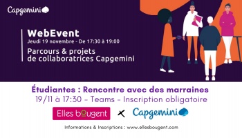 Etudiantes : rencontrez les marraines de Capgemini en virtuel !